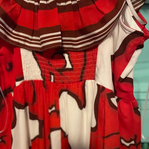 L NWest Red midi Dress - Picture 7 of 7